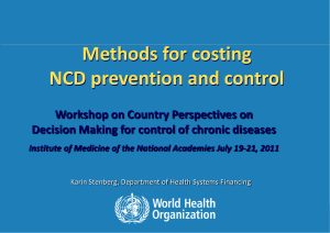 Stenberg- Methods for Costing NCD Prevention and Control