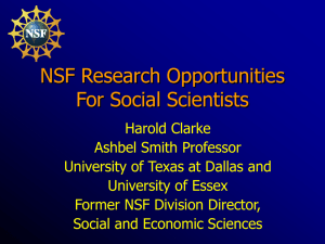NSF Research Opportunities For Social Scientists