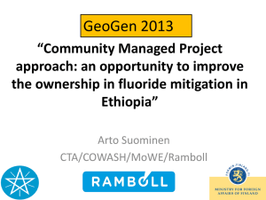 GeoGen 2013, Community Managed Project approach