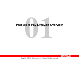 Procure to Pay Lifecycle Overview