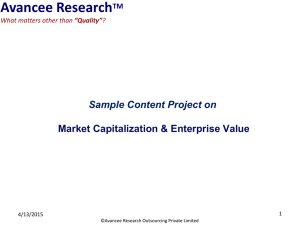 free-float market cap - Avancee Research Outsourcing Pvt. Ltd.