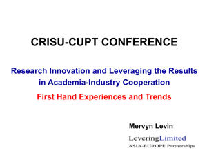 8) Research Innovation and Leveraging the - crisu