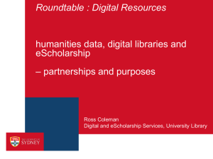 digital humanities usyd - The Sydney eScholarship Repository