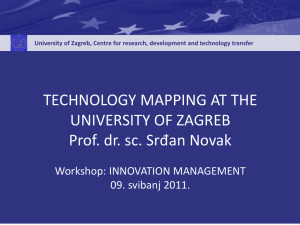 Technology mapping at University of Zagreb