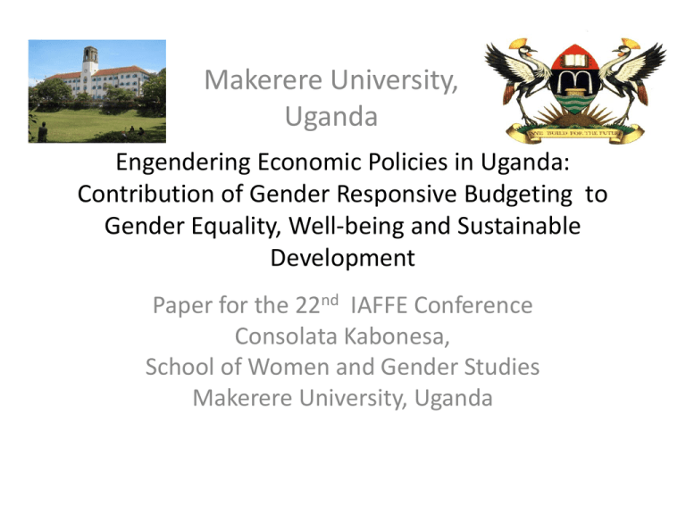 Engendering Economic Policies In Uganda