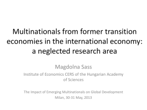 Multinationals from former transition economies in the international