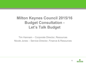 Budget Consultation Roadshow presentation 2015/2016