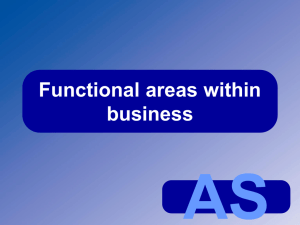 AS Functional areas within business