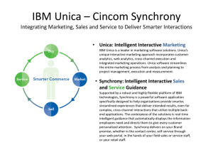 IBM Unica – Cincom Synchrony Integrating Marketing, Sales and