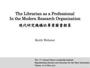 The Librarian as a Professional in the Modern
