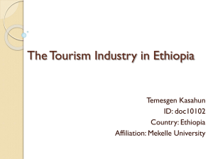 The tourism industry in Ethiopia