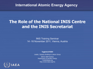 Ms Taghrid Atieh - International Atomic Energy Agency
