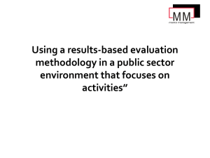 Using a results-based evaluation methodology in a public