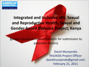 HIV, Sexual and Reproductive Health, Sexual and Gender Based
