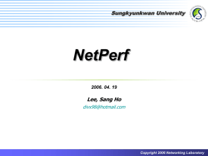 Regarding NetPerf