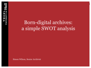 Born-digital archives: a simple SWOT analysis