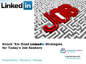 "Knock `Em Dead" LinkedIn Presentation (companion to HandOut