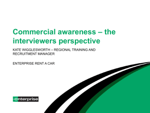 Commercial awareness – the interviewers perspective