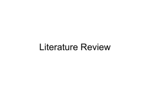 Literature Review PPT slides - Postgraduate Research Methods