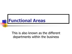 Functional Areas
