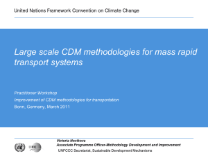 Mobilizing carbon finance for sustainable urban - CDM