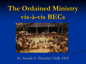 Ordained Ministry and the BEC