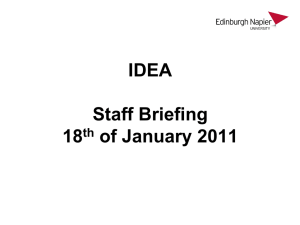 IDEA Powerpoint for Staff Briefing
