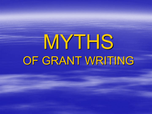 myths of grant writing - Oklahoma State Regents for Higher Education