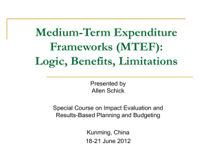 Medium-Term Expenditure Frameworks (MTEF): Logic, Benefits