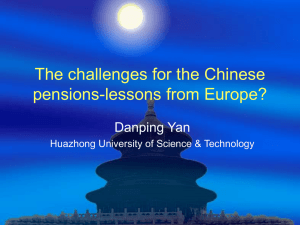 The challenges for the Chinese pensions
