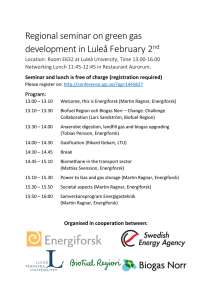 Regional seminar on green gas development in