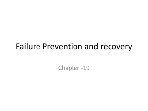 Failure Prevention and recovery