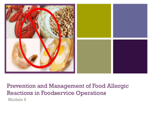 Module 6. - Food Allergy Education