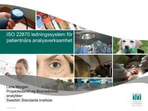 ISO 22870 ledningssystem för patientnära analysverksamhet