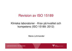 Revision av ISO 15189