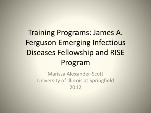 Training Programs: James A. Ferguson Emerging Infectious