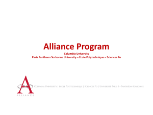 Alliance Program - Université Paris 1 Panthéon