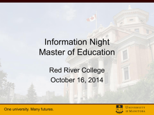 Information Night * U of MB M.Ed.
