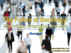 The Future of Sociology - American Sociological Association