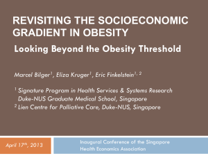 Measuring Socioeconomic Inequality in Obesity