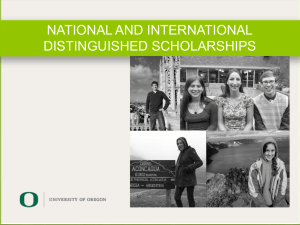 Information about Distinguished Scholarships