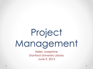 Project Management - SLA Engineering Division
