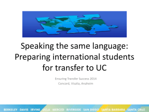 Speaking the Same Language: Preparing International Students for