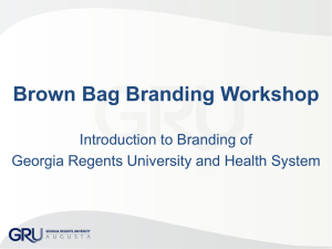 Brown Bag Branding Workshop - Georgia Regents University