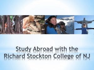 Study Abroad at the RSC - Richard Stockton College of New Jersey