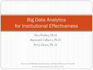 Big Data Analytics Spring 2014 Presentation (ppt)
