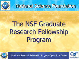 GRFP Presentation - NSF Graduate Research Fellowships Program