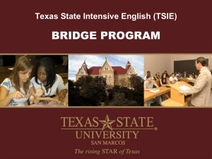 TSIE Bridge Overview PowerPoint