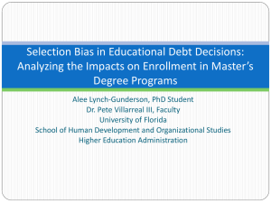 Selection Bias in Educational Debt Decisions: Analyzing the Impacts