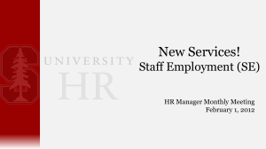 Presentation Title - Stanford Staffing Services